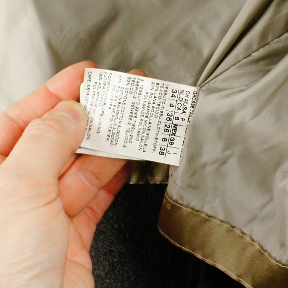 MaxMara S’ Wool Grey Black Lightweight Abstract Geometric Print Coat Jacket - Picture 8 of 8